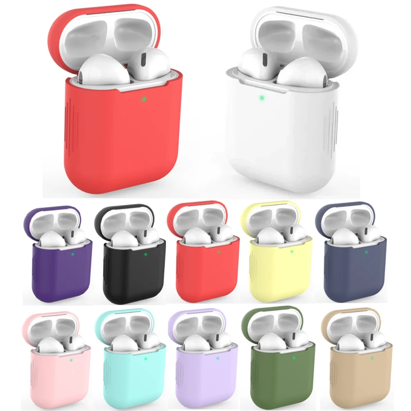 

Силиконовый чехол для Apple Airpods 1/2, защитный чехол для наушников, чехол для наушников, защитный чехол для Apple Airpods 2/1, чехол