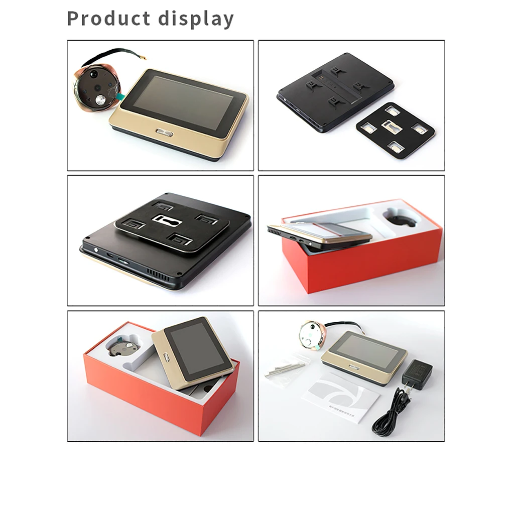 Дверной звонок 5 дюймовый цифровой ЖК экран видео просмотра WiFi инфракрасный