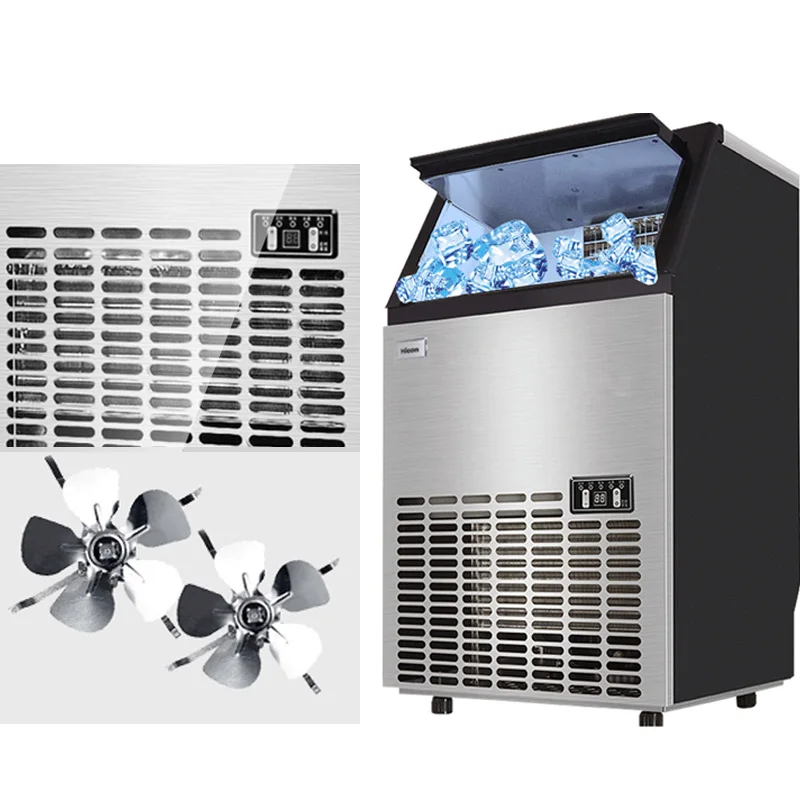 

Low Cost Commercial Ice Maker Intelligent Panel Multi Function Ice Cube Production Machine 220V