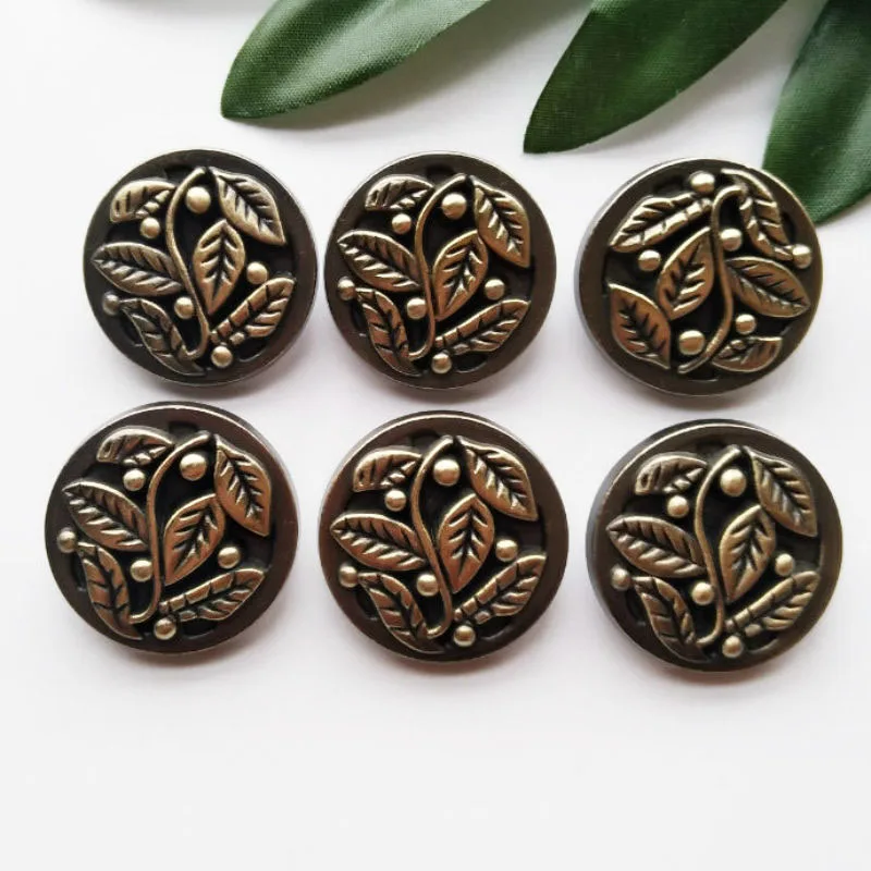 10 шт. антикварные латунные металлические пуговицы для шитья на одно отверстие
