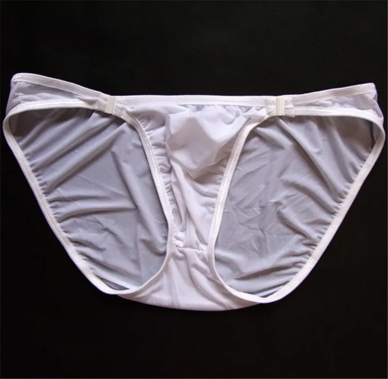 Тонкое Нижнее белье для мужчин с низкой посадкой гладкие нейлоновые трусы