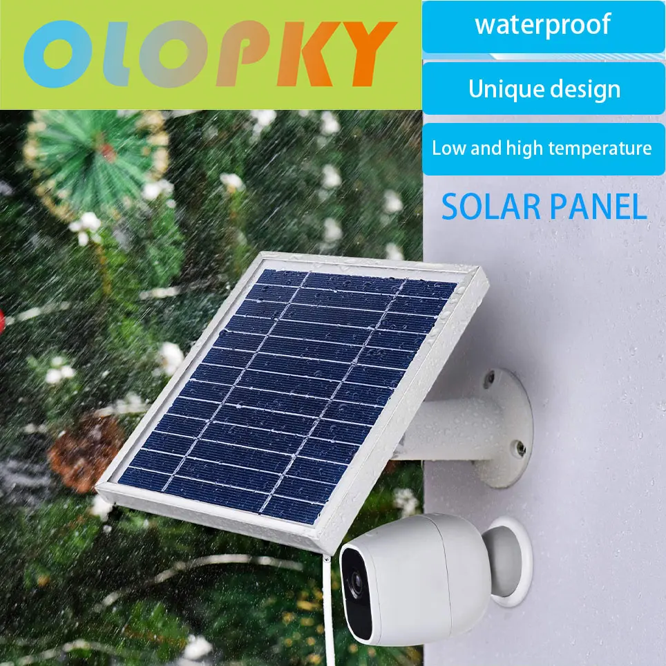 

2021 Solar panels are suitable for Arlo pro and Arlo Pro 2, about 3.1m outdoor power charging line and adjustable bracket