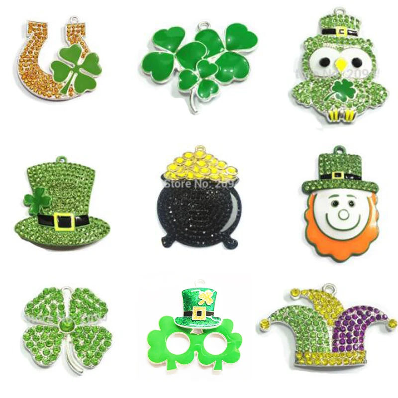 Оптовая продажа 10 шт./пакет цинковый сплав Стразы эмалированный в форме