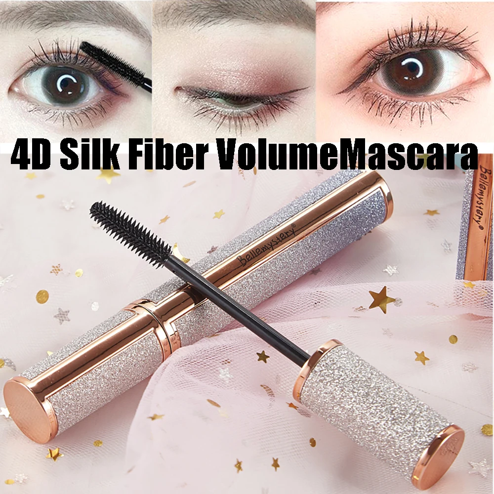 

Black Thick Fiber Mascara Natural Long Lasting Thick Long Waterproof and Sweatproof Small Brush Head