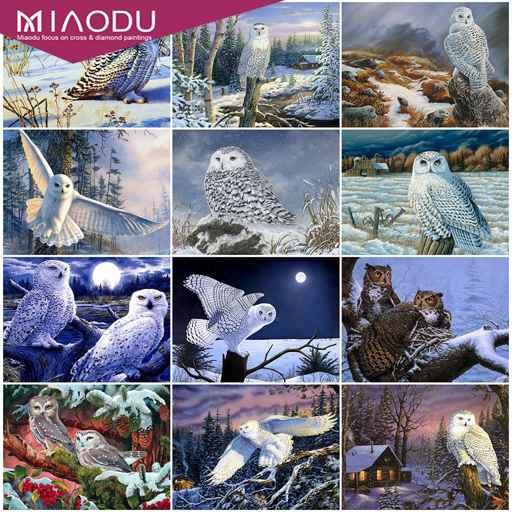 

5D Diamond Painting Owl Beaded Embroidery Diamond Mosaic Animal Picture Rhinestones Winter New Arrival Handmade Gift