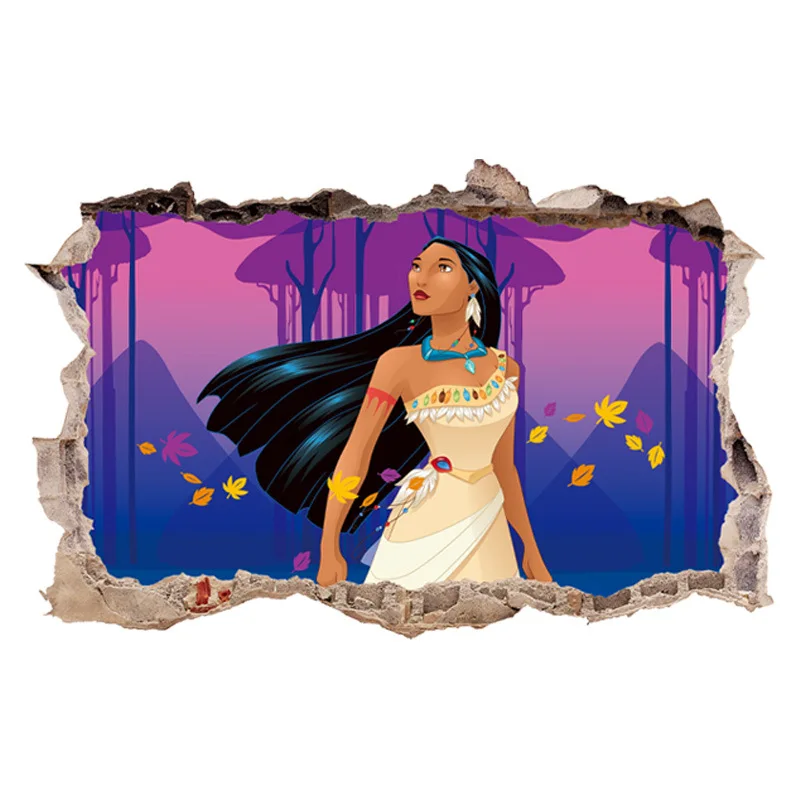 

Диснеевские Покахонтас, принцесса, 3d Наклейка на стену, самоклеящиеся съемные водонепроницаемые Декоративные наклейки для детской спальни