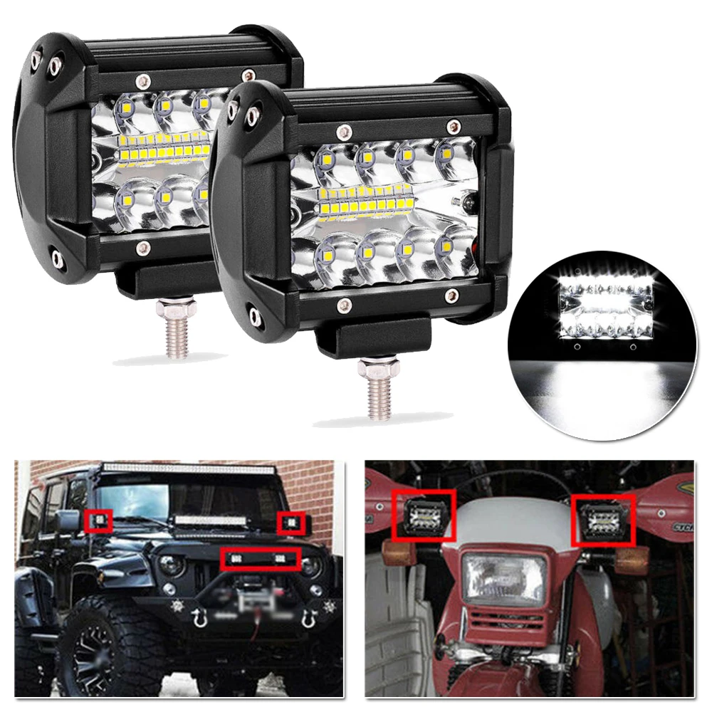 

Combo Work Lights Driving Lamp White 2pcs 10-60V DC Waterproof 200W LED