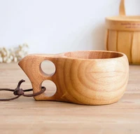 kuksa cup new finland handmade portable wooden cup for coffee milk water mug tourism gift 60pcslot wholesale