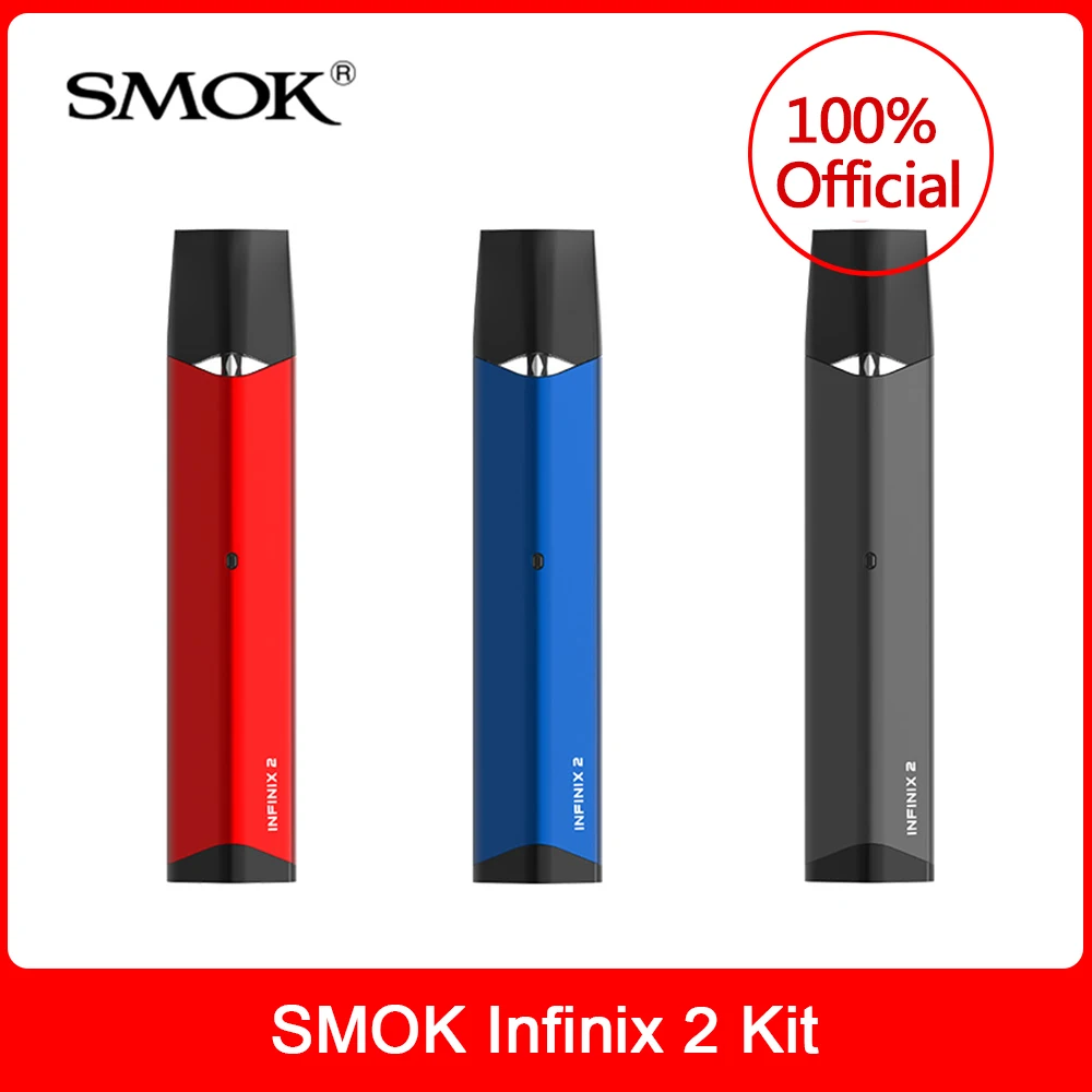 Оригинальный набор SMOK Infinix 2 с аккумулятором 450 мАч и картриджем шт. MTL Pod мл ом