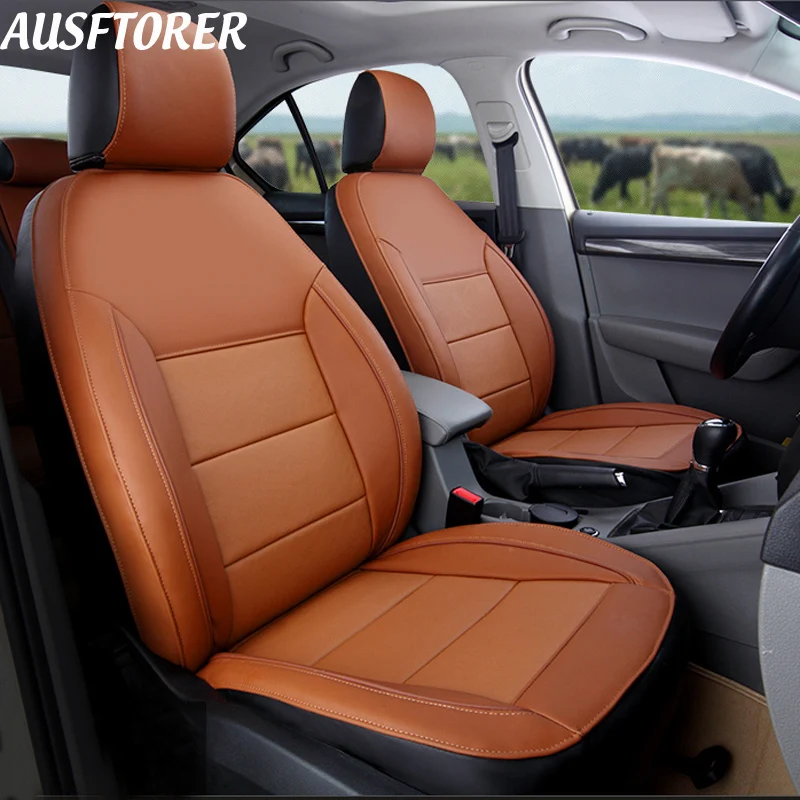 Чехлы на сиденья AUSFTORER из натуральной кожи для Volkswagen (VW) Caravelle T5 чехлы 8 и 9 сидений