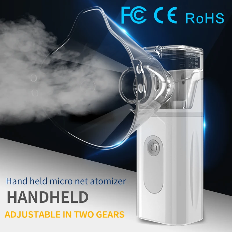 

Cheap Health Care Mini Handheld Portable Inhale Nebulizer Silent Ultrasonic Inalador Nebulizador Children Adult Automizer