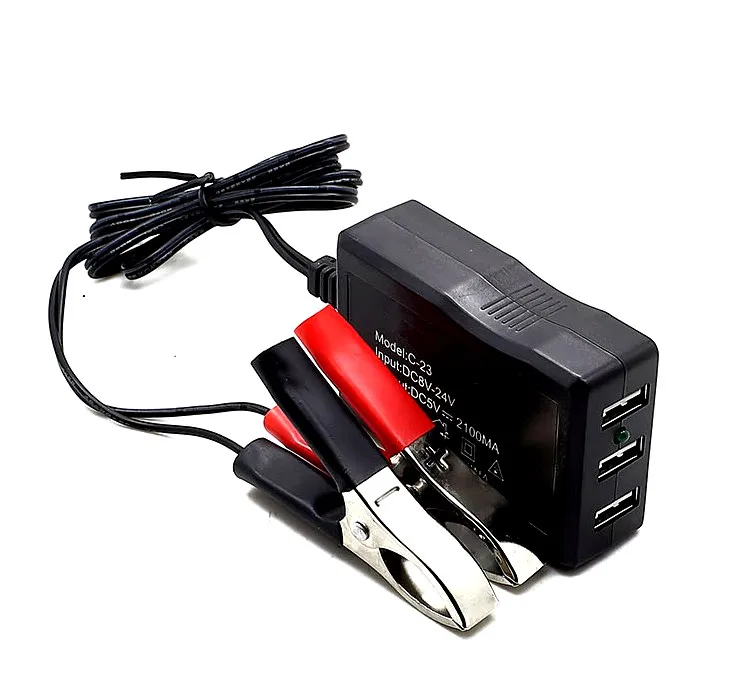Многопортовый 12V24v аккумулятор зарядное устройство для мобильного телефона