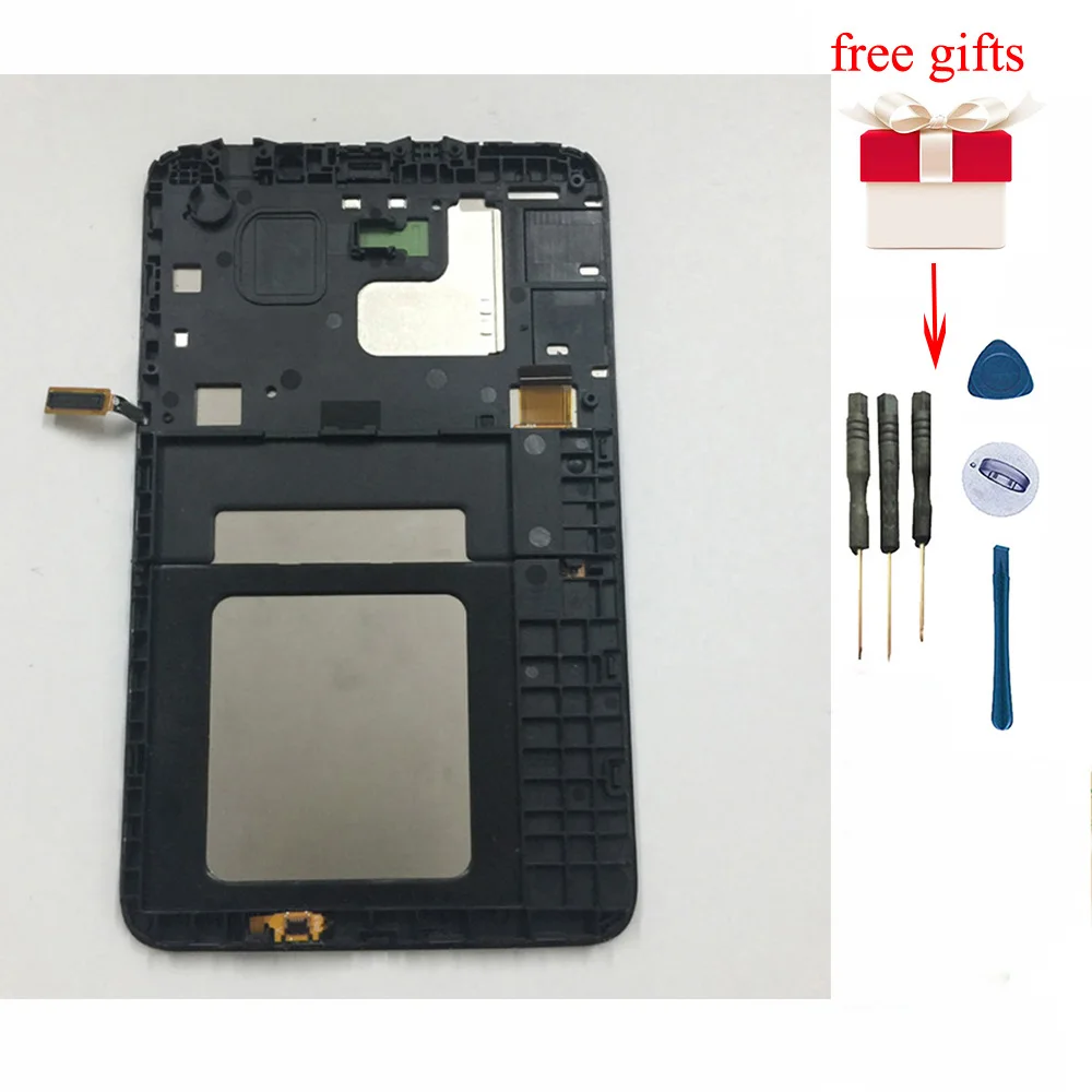 ЖК дисплей с сенсорным экраном и дигитайзером в сборе рамкой для Samsung Galaxy Tab 3 Lite 7 0