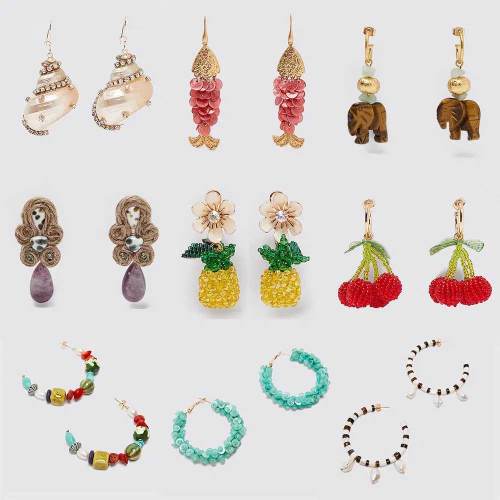 Лучшие женские модные серьги капли из смолы ZA для женщин свадебные украшения