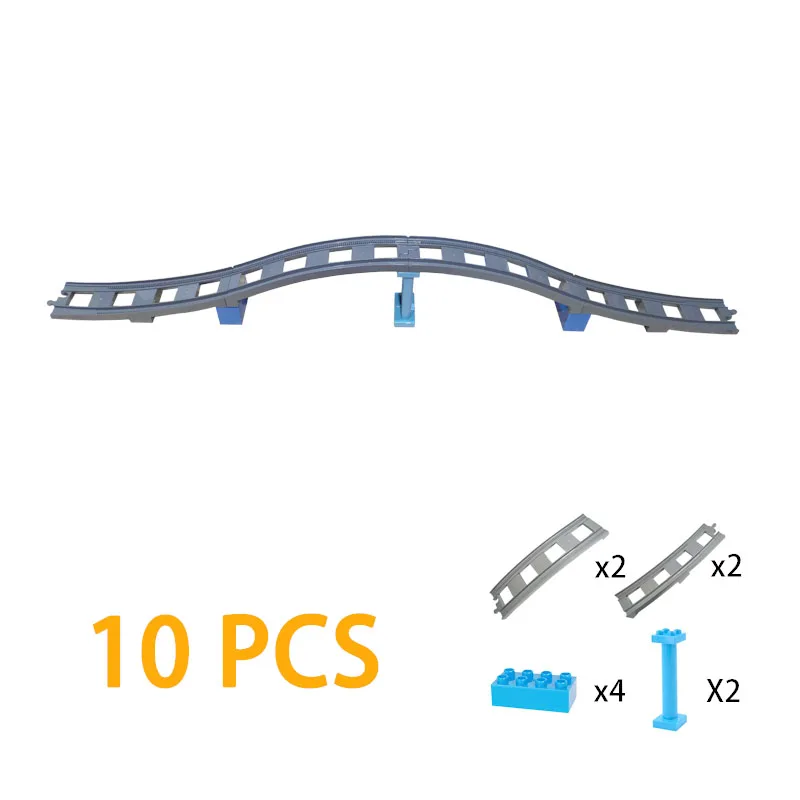 Большой набор кирпичей железнодорожный трек рампа совместимый с большим