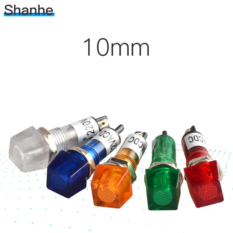 10 мм пилосветильник 12 В/220 В Пилотная лампа Световой индикатор|indicator lamp|led indicator