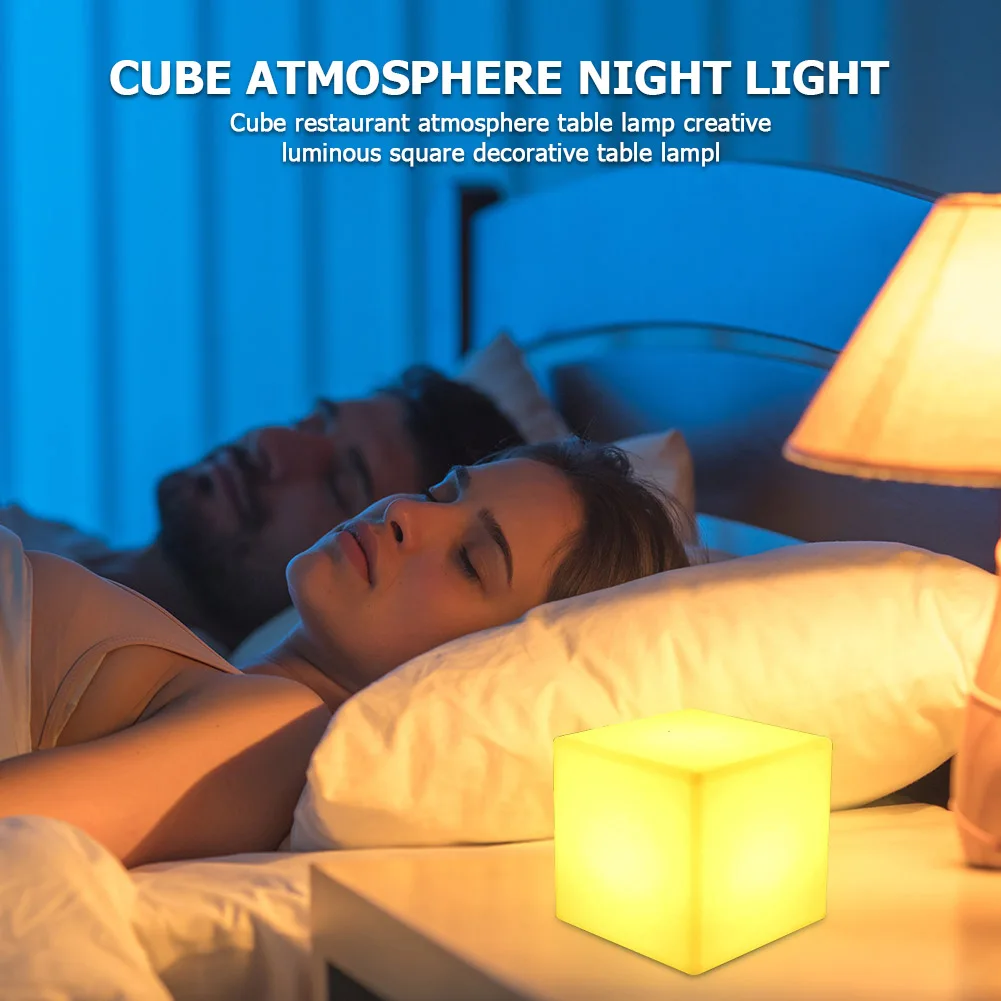 Beste 10 Inch Oplaadbare Led Verlichte Cube Nachtlampje Glow Lamp Waterdicht Verlichting Lampen Met Afstandsbediening Outdoor Kubus Stoel Bar