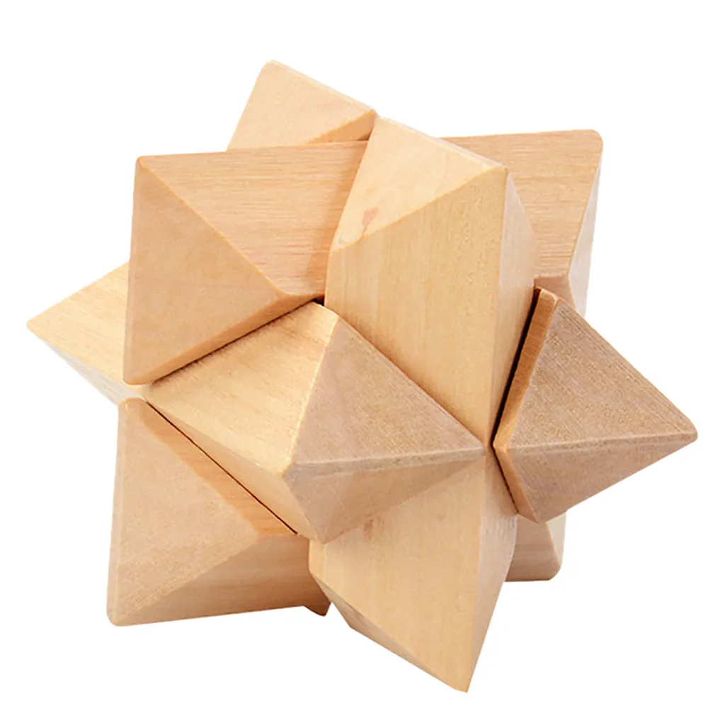 Деревянная головоломка Kongming Lock для детей и взрослых образовательная игра