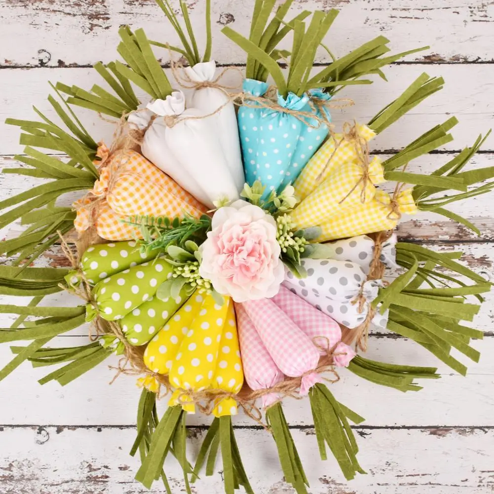 

Easter Style Eye-catching Fabric Art Decor Cute Adorable Carrot Shape Fabric Toy Decor for Party