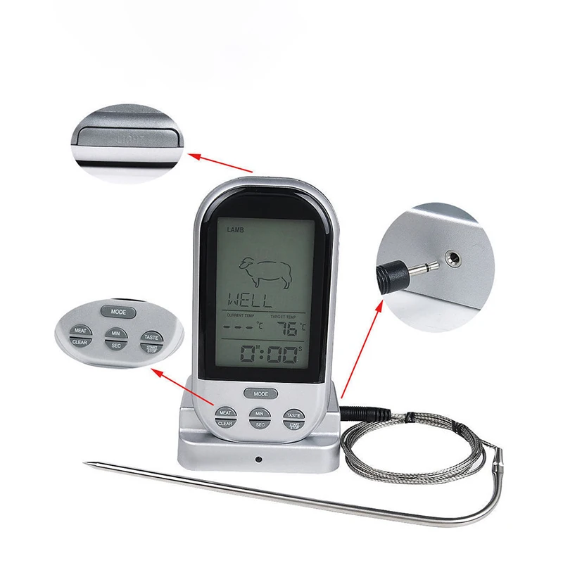 Цифровой электронный термометр гигрометр беспроводной Кухонный Термометр для