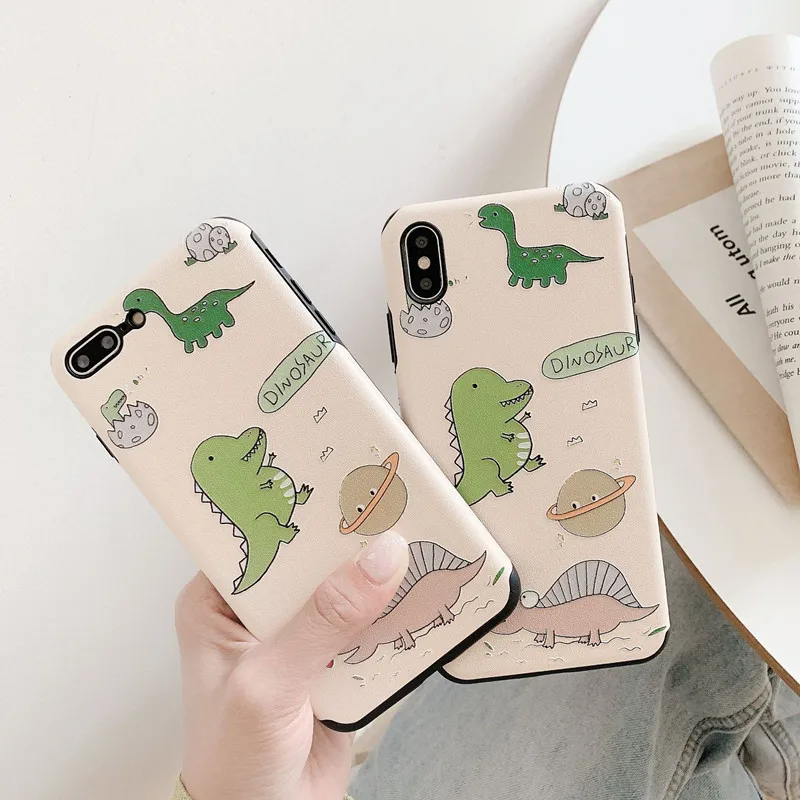 Для iphone 11Pro Max силиконовый чехол корейский цветок динозавр мультфильм для