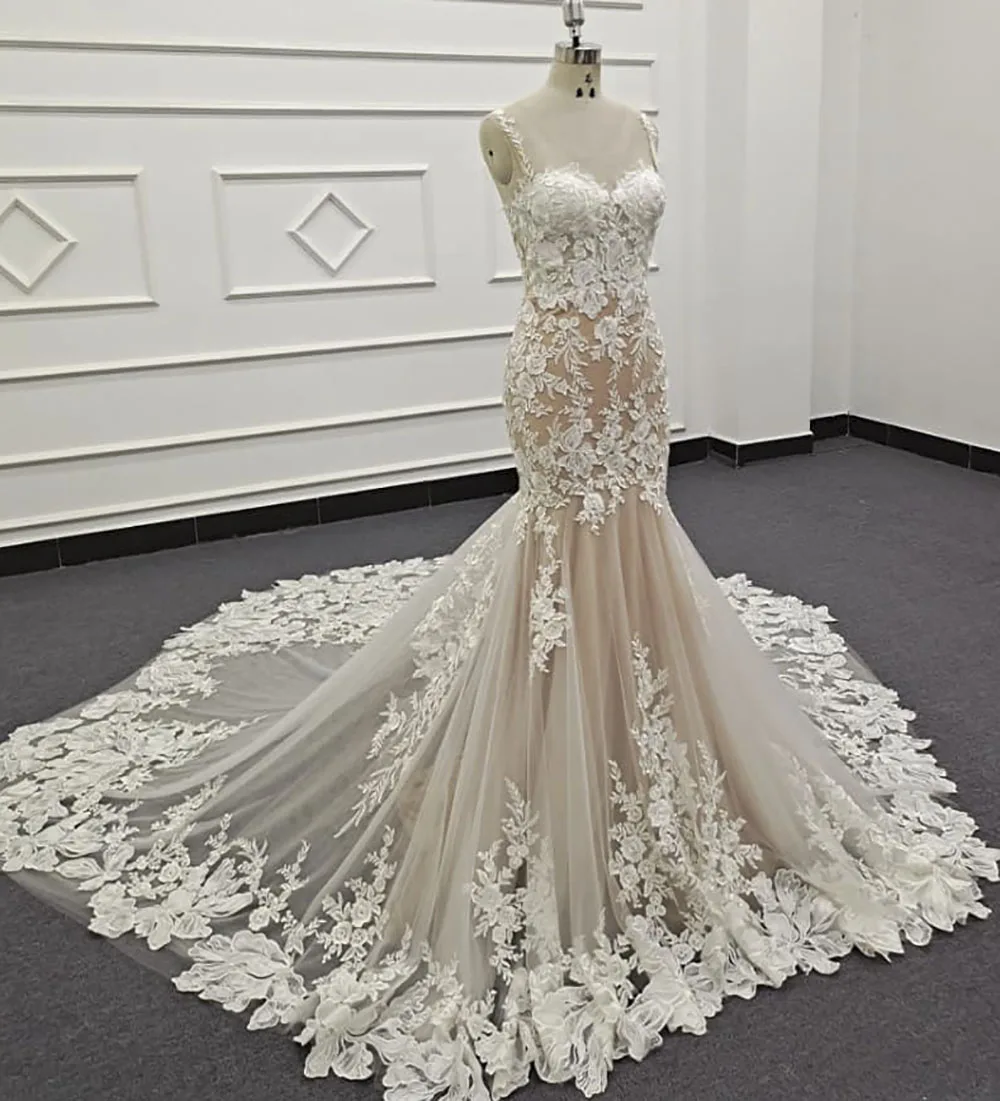 

Custom made 2021 Lace Anti-wrinkle Maternity Wedding Dress Wedding Gowns