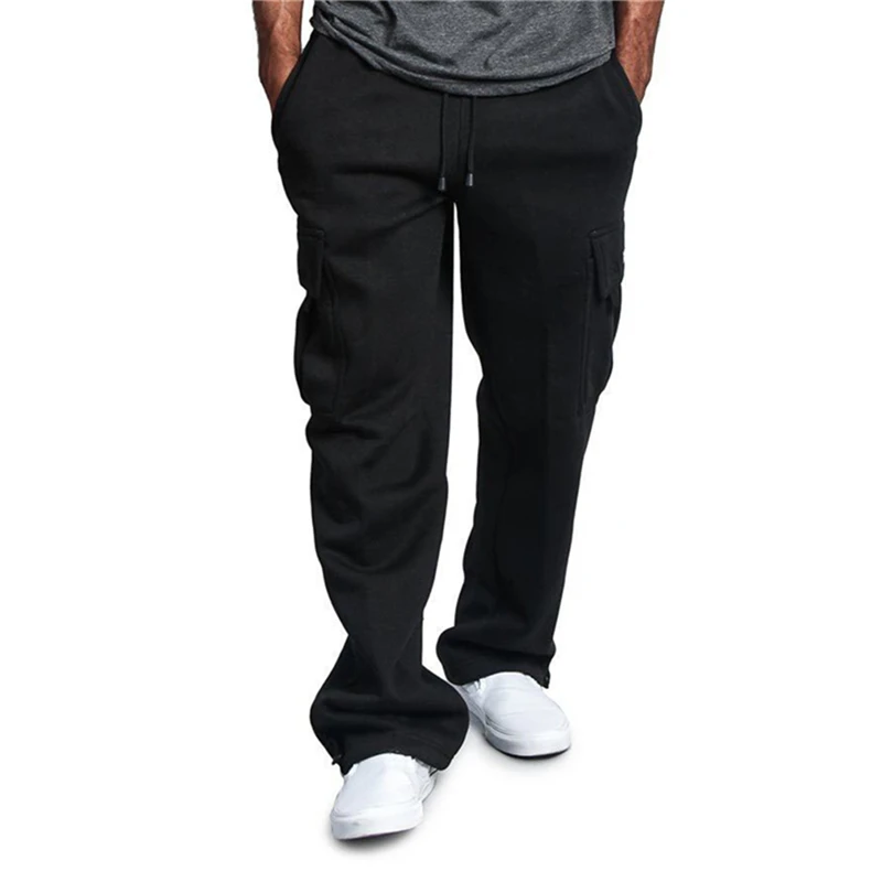 

Fashion Overalls Pants Men Sweatpants Loose Baggy Joggers Track Pants Casual Pocket Sport Trousers Male Clothes