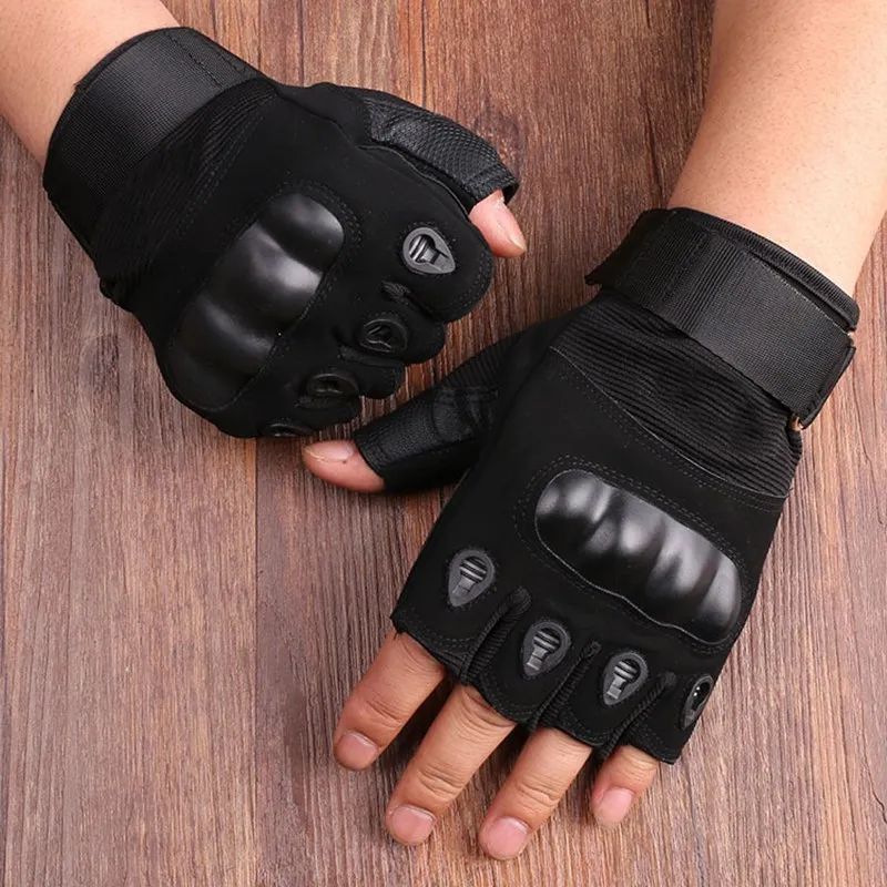 Fingerless Men's Gloves Military Tactical Outdoor Sports Shooting Hunting Airsoft Motorcycle Cycling Half Finger | Спорт и
