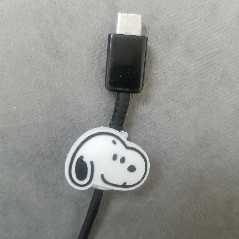 100 шт./партия, мультяшное Зарядное устройство USB, кабель для передачи данных, защита для iphone 5 6 7 8 X, защита шнура, защита для зарядки, защита usb-кабеля