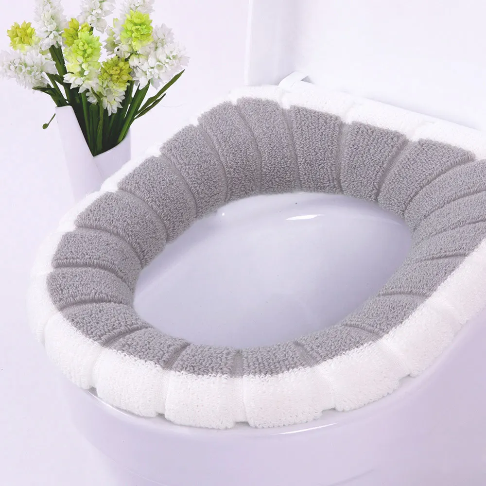 Universal Warm Soft Washable Toilet Seat Cover Mat Set for Home Decor Closestool Case Lid Accessories | Дом и сад