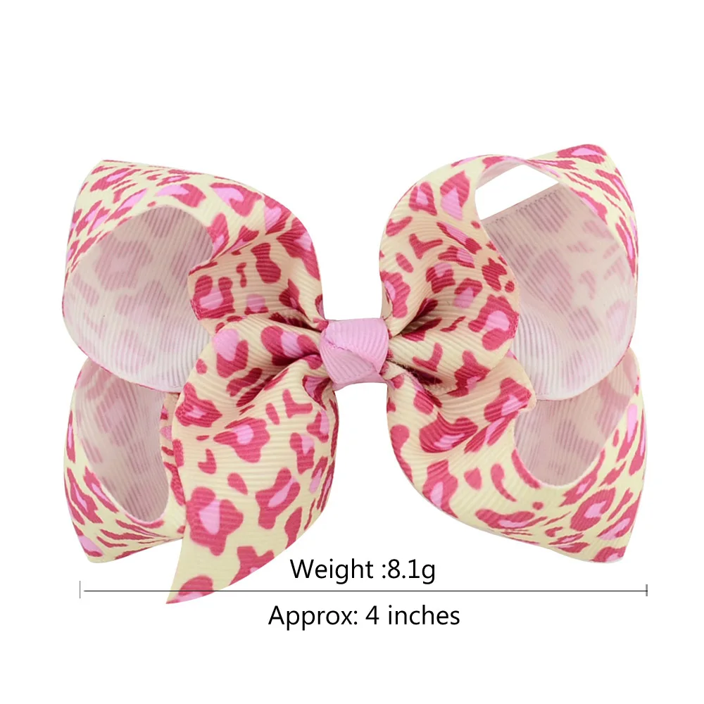 6 шт./лот 10 см женские банты для волос с радужным принтом лента бант девочек зажимы