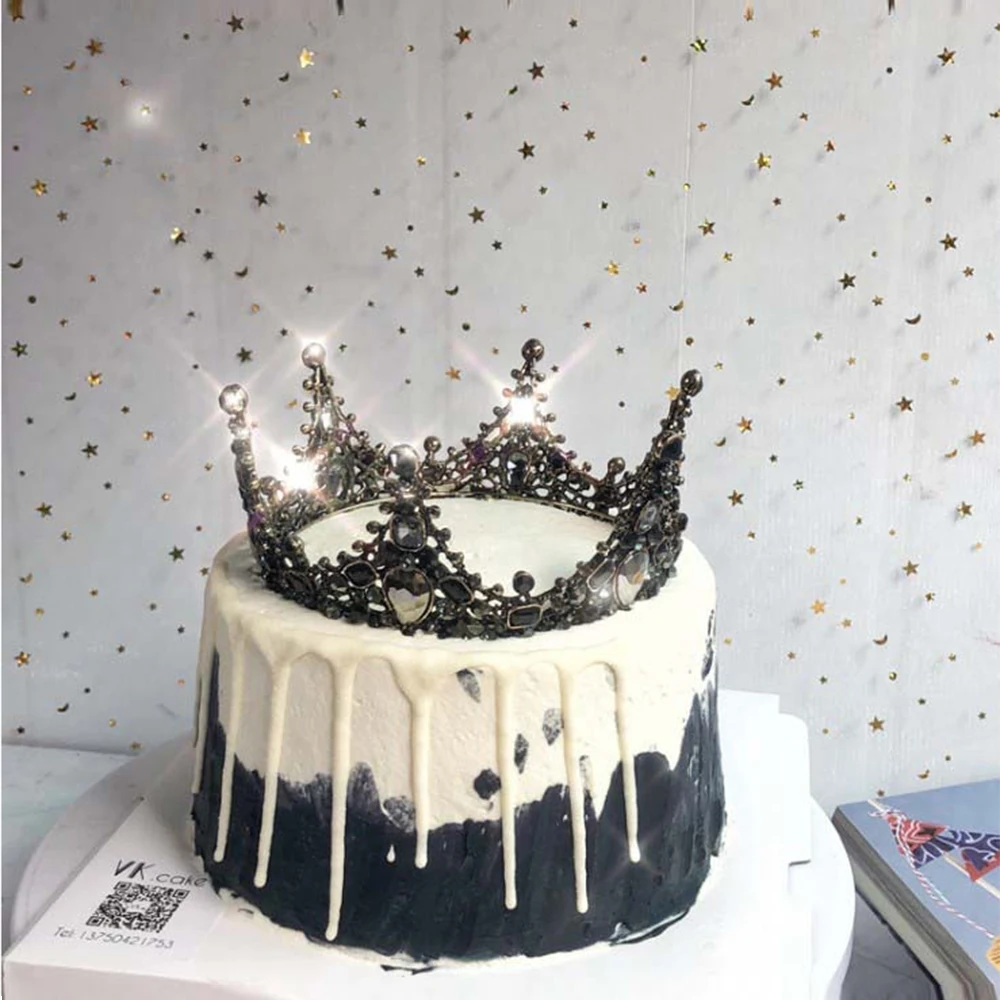 Украшение в виде короны торта на день рождения стиле ретро с жемчугом королева