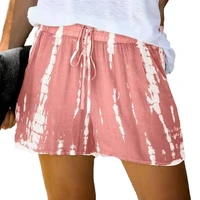 tie dye shorts pockets stripe cotton women comfy drawstring shorts for club