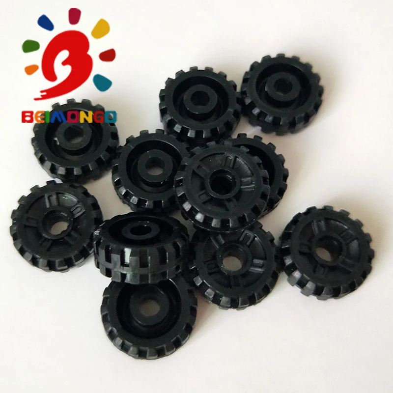 Бесплатная доставка! Строительные блоки BEIMONGO MOC Tyre Φ 15x6 мм колесо 20 шт. детские