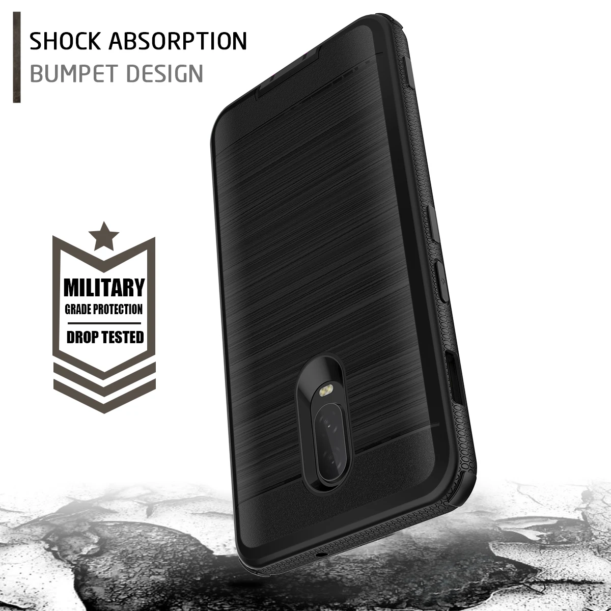 

Luxury Hard Case For Oneplus 6T Cover Purple For 2 in 1 PC+TPU Soft Shockproof Protective Coque For Oneplus 6T Case