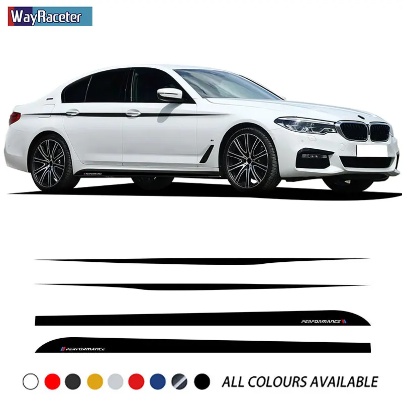 M эффективные автомобильные дверные боковые полосы юбка наклейка верхние Талия