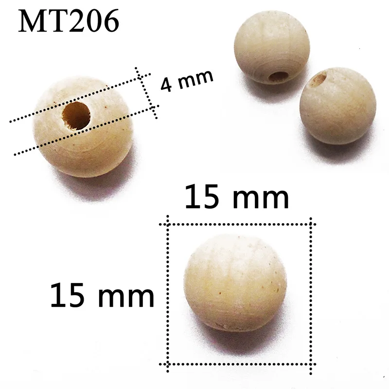 MT206 ZIEENE 5 шт 10 шт 15 шт 20 шт большие круглые Восьмиугольные деревянные бусины Natrual цвет пошив скрапбукинга поделки для дерева ручной работы кнопка - Цвет: MT206