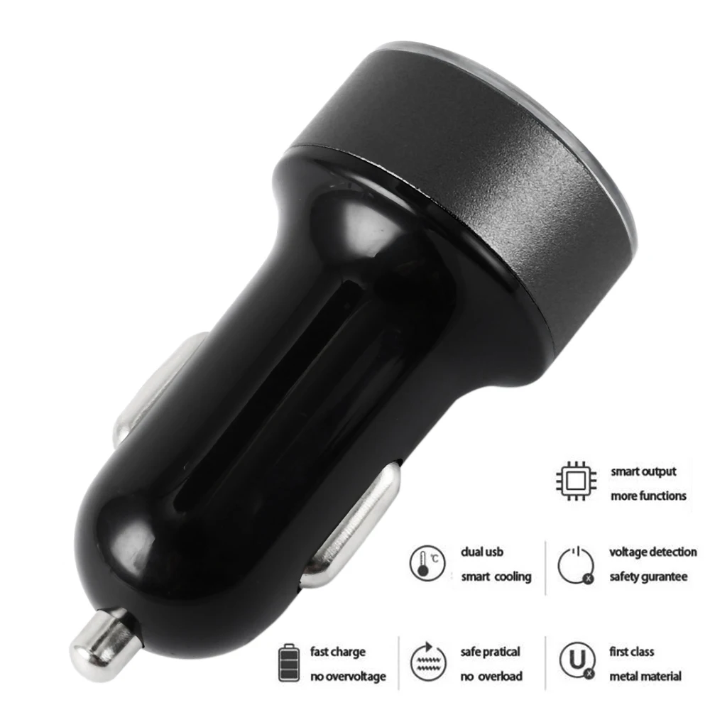 3.1A Dual USB 3,0 Автомобильное зарядное устройство 2 порта ЖК-дисплей 12-24 в прикуриватель Зажигалка на электропитании быстрое автомобильное зарядное устройство Автомобильный адаптер питания