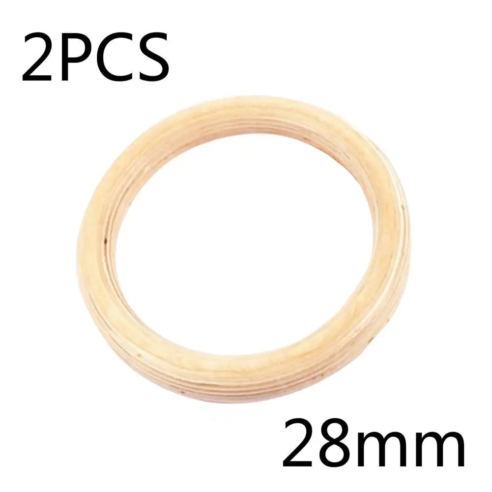 28mm 2PCS 1 шт., березовые фитнес-гимнастические кольца для занятий спортом в помещении, тренировочное кольцо 28 мм, 32 мм, спортивные кольца для подтягивания, подъемная веревка в комплект не входит - Цвет: 28mm 2PCS