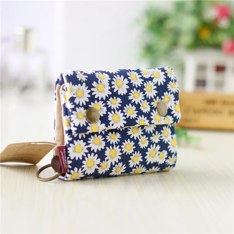 floral Тканевые женские Мини-кошельки с принтом, детские маленькие сумочки, мини-сумочки для денег, женские кошельки, женские сумочки для девочек и мальчиков - Цвет: floral