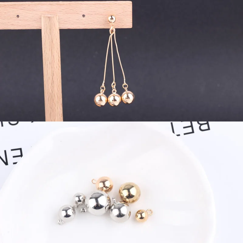 

DIY Earrings accessories copper electroplating belt hanging copper ball stud pendant ball pendant bracelet pendant accessories