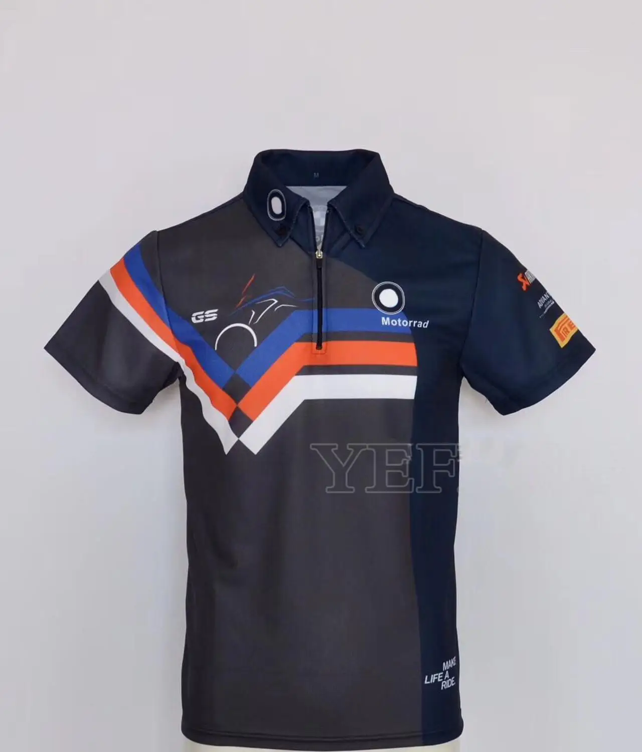 

New Blue Polo Shirt For BMW GS Motorrad Motocross MTB Bike Ride Motorcycle Men's Summer Quick dry Breathable Moto Gp Sports