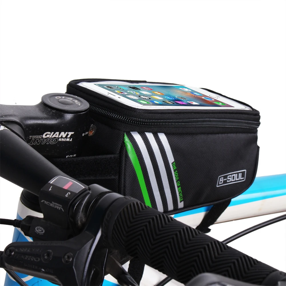 

Screen Portable Frame Cycling Waterproof Tube Accessories Multifunctional Bicycle Bags Bottle