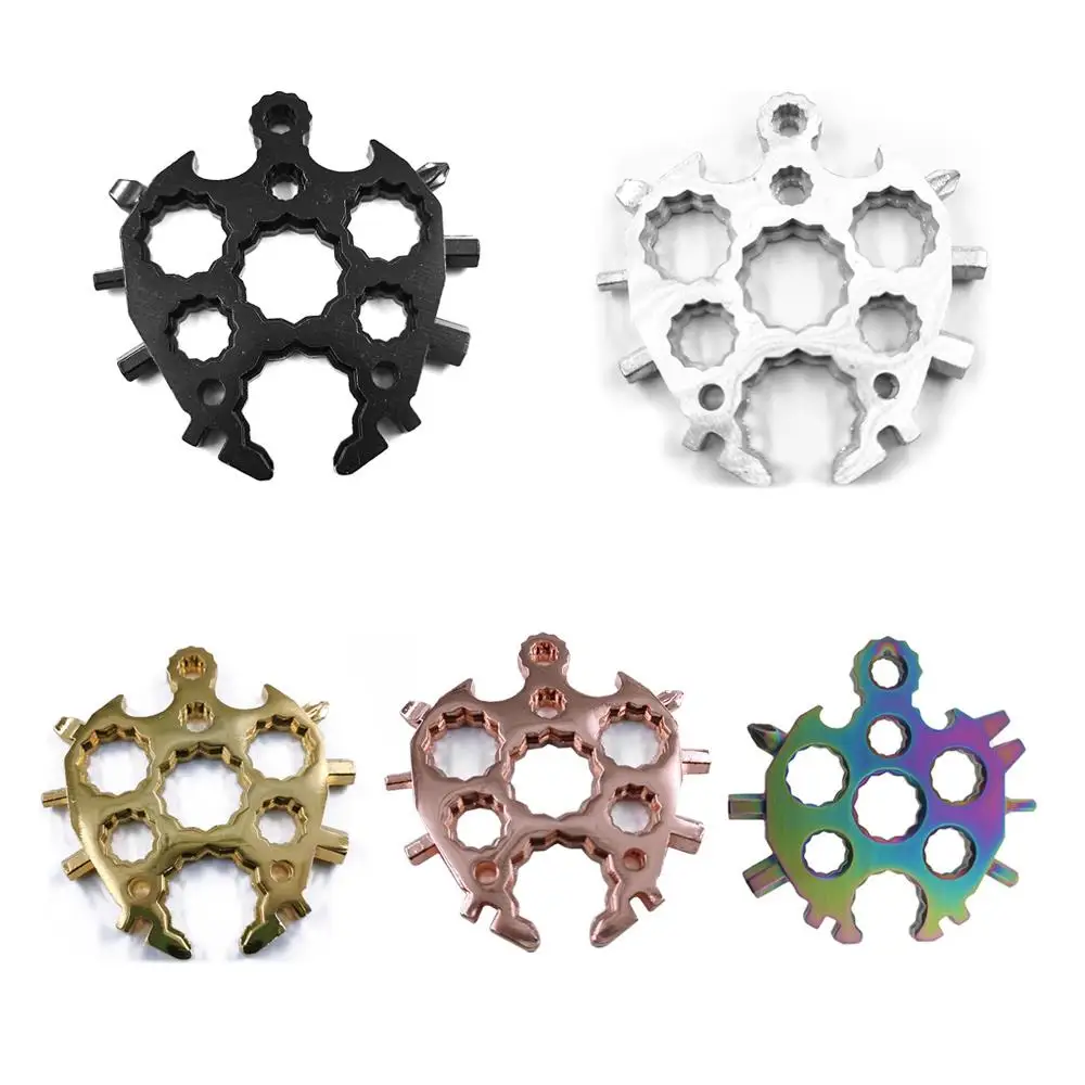 

Zinc Alloy Bicycle Repair Tool Wrench Outdoor Products Screwdriver Wrench Tool Key Spanner 20-In-1 Outdoor Multi-Tool Card