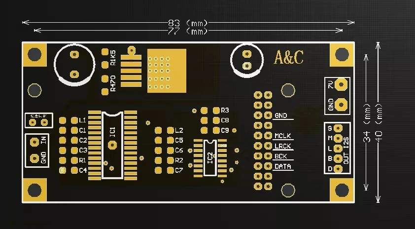 

The second generation CS8414 coaxial receiver board surpasses CS8412, AK4118 is compatible with Italian interface I2S input