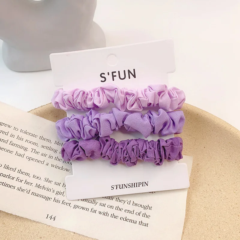 

Solid Color Women Girls Hair Ties Scrunchies Pack Korean Cute Elastic Hair Bands Scrunchie Set Ponytail Holder Hair Accessories