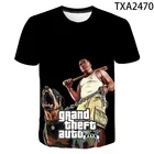 2020 новая футболка с 3D принтом Grand Theft Auto Game Gta 45 Детская футболка с короткими рукавами для мужчин и женщин топы для мальчиков и девочек