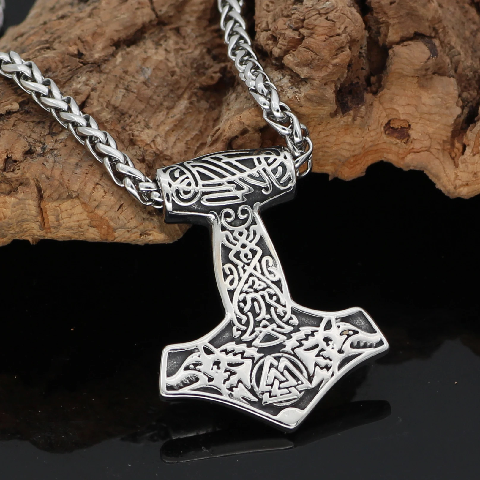 Скандинавский Викинг Молот Тора из нержавеющей стали Mjolnir odin wolf valknut ожерелье с