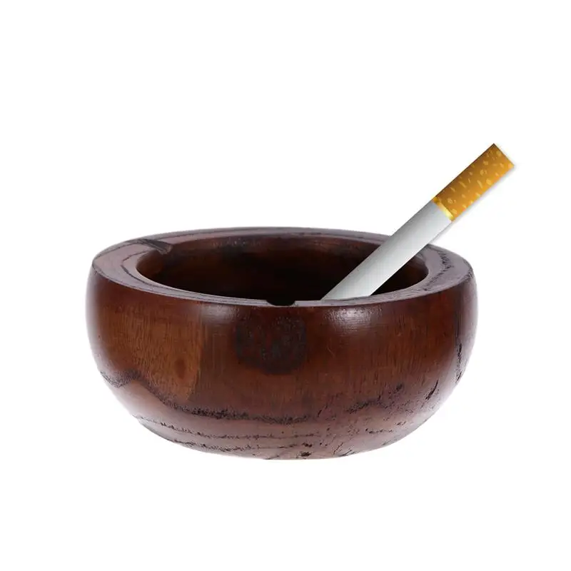 Creative Ashtray Solid Wood Craft Home Decoration Ornaments Bar Smoking Room Accessories (9.5*9.5*4.3cm) | Дом и сад