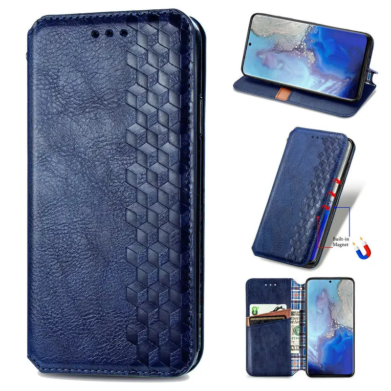 

Slim Magnetic Leather Cover Business Stand Flip Wallet Case For Samsung S9 S10 S20 Plus S20 Ultra Samsung Note 20 Ultra/Pro